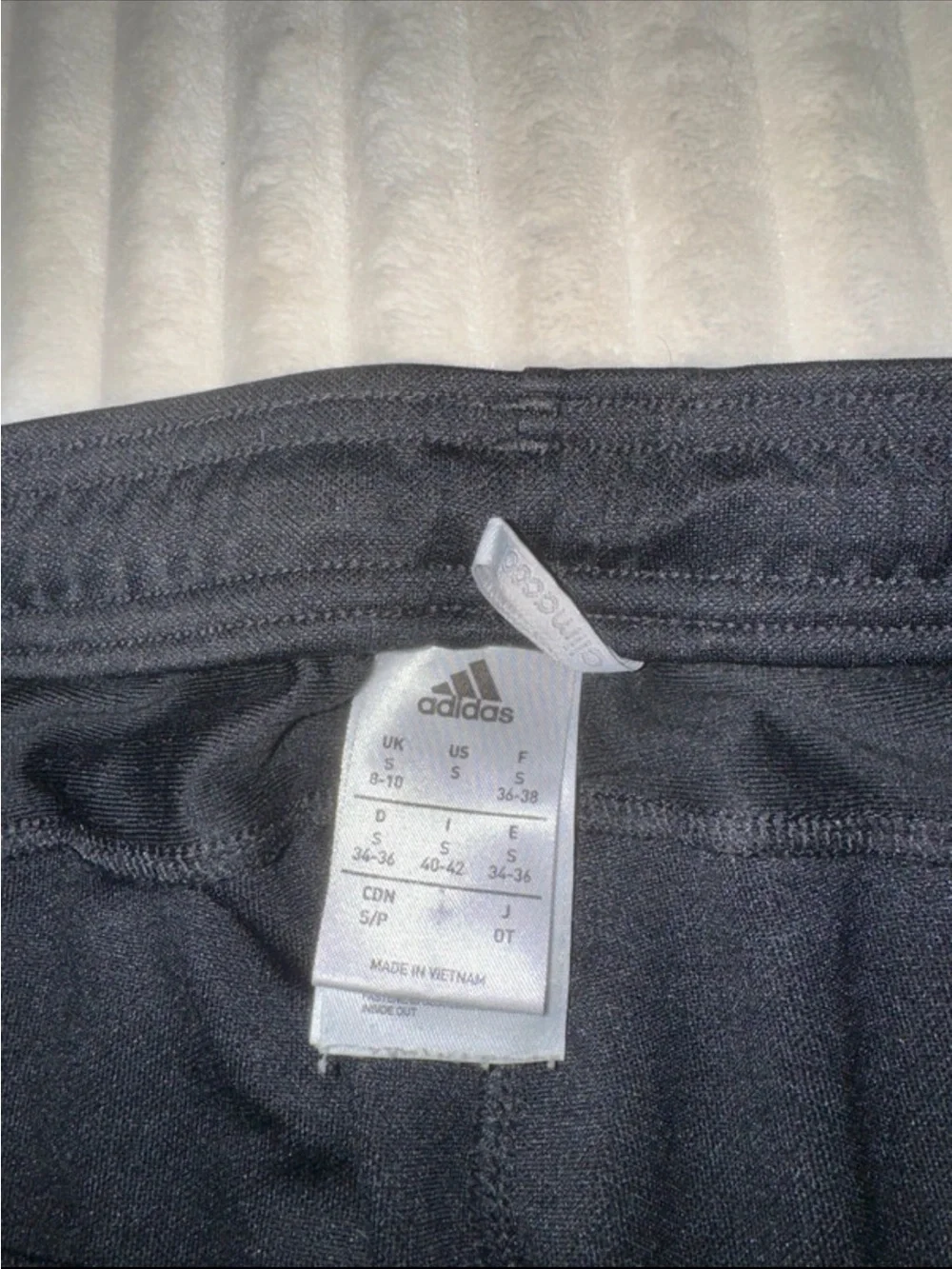 adidas Black Athletic Pants with Elastic Waistband